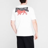 Tricou Lonsdale Japan pentru Barbati alb negru lion