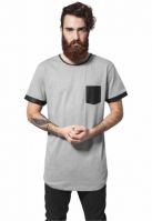 Lung piele ecologica Tee gri negru Urban Classics