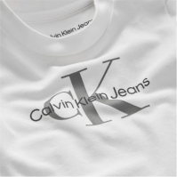 Tricou maneca scurta Calvin Klein Jeans Calvin Klein Jeans Monogram alb yaf