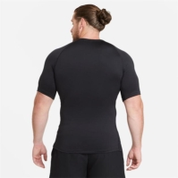 Tricou maneca scurta Nike Pro Tight Fit pentru Barbati negru alb