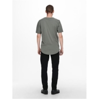 Tricou maneca scurta Only and Sons Matt Longy pentru barbati castor gri