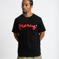 Tricou Money Repeat Box negru rosu alb