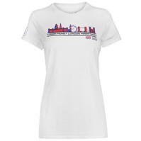 Tricou New Balance Virgin London Marathon 2018 imprimeu Graphic pentru Femei alb skyline