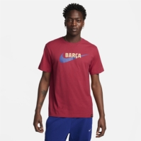 Tricou Nike FC Barcelona Swoosh Nike pentru Barbati rosu