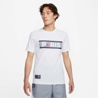 Tricou Nike Paris Saint Germain x Jordan Word pentru Barbati alb