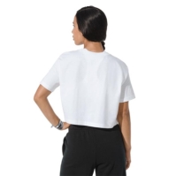 Tricou Nike Sportswear Essential Cropped pentru femei alb negru