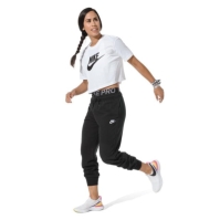 Tricou Nike Sportswear Essential Cropped pentru femei alb negru