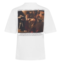 Tricou OFF alb Caravaggio Crown