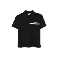 Tricouri polo Boss Logo Juniors negru 09b