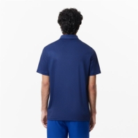 Tricouri Polo Lacoste UV Protect Golf bleumarin albastru captn