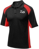 TRICOU POLO TOURNAMENT NEGRU ROSU DAIWA