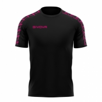 Tricou POLY BAND Givova negru roz fucsia fosforescent