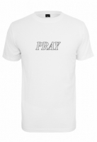 Tricou Pray Hands alb Mister Tee