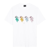 Tricou PS Paul Smith Bunny Repeat alb