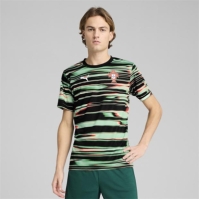 Tricou Puma Portugalia Pre Match 2025 pentru adulti negru alb