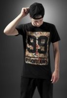 Tricou rap camuflaj cu mesaj 99 Problems negru Mister Tee