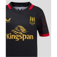 Castore Ulster Provincial Shirt 2024 2025 pentru copii negru rosu