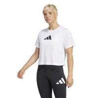 Tricou scurt adidas BOS pentru femei alb negru