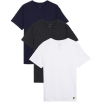 Tricou Set de 3 Lyle and Scott pentru barbati alb gri nax051