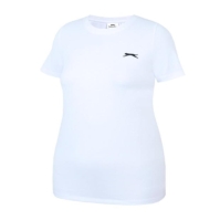 Tricou Slazenger cu guler rotund pentru femei alb