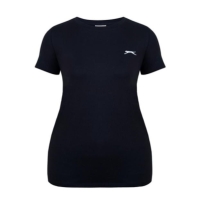 Tricou Slazenger cu guler rotund pentru femei negru