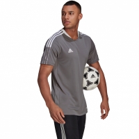 Tricou sport antrenament Adidas Tiro 21 gri GM7587