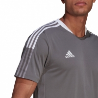 Tricou sport antrenament Adidas Tiro 21 gri GM7587