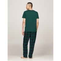 Tricou Tommy Hilfiger bumbac Panel verde albastru l6k