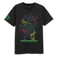 Tricou Transformers Transformers negru L multicolor