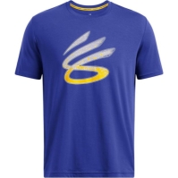 Tricou Under Armour Curry Logo Trend pentru Barbati albastru alb galben