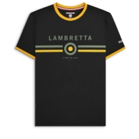 Tricou urban Ringer Lambretta barbati negru auriu