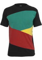 Tricou Zig Zag negru rasta Urban Classics