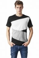 Tricou Zig Zag negru gri Urban Classics alb