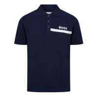 Tricouri polo Boss Logo Juniors bleumarin