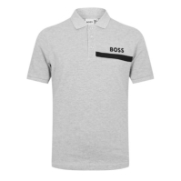 Tricouri polo Boss Logo Juniors gri a32