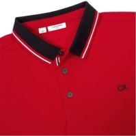 Tricouri Polo Calvin Klein Golf Monogram Piqué pentru Barbati rosu