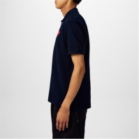 Tricouri Polo COMME DES GARCONS PLAY Embroidered Logo bleumarin rosu