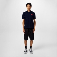 Tricouri Polo COMME DES GARCONS PLAY Embroidered Logo bleumarin rosu