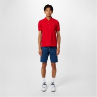 Tricouri Polo COMME DES GARCONS PLAY Embroidered Logo rosu