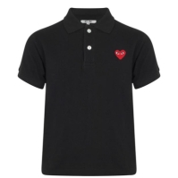 Tricouri Polo COMME DES GARCONS PLAY Peeping Heart pentru copii negru