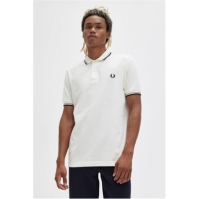 Tricouri Polo Fred Perry maneca scurta Twin Tipped alb r71