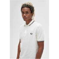 Tricouri Polo Fred Perry maneca scurta Twin Tipped alb r71