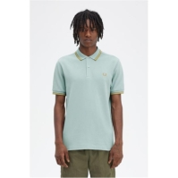 Tricouri Polo Fred Perry maneca scurta Twin Tipped albastru caraml v22