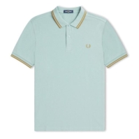 Tricouri Polo Fred Perry maneca scurta Twin Tipped albastru caraml v22