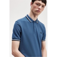 Tricouri Polo Fred Perry maneca scurta Twin Tipped albastru t47