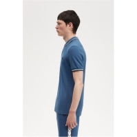 Tricouri Polo Fred Perry maneca scurta Twin Tipped albastru t47