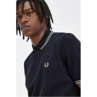 Tricouri Polo Fred Perry maneca scurta Twin Tipped bleumarin albastru v24