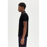 Tricouri Polo Fred Perry maneca scurta Twin Tipped negru alb laur