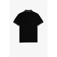 Tricouri Polo Fred Perry maneca scurta Twin Tipped negru alb laur