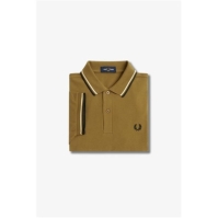 Tricouri Polo Fred Perry maneca scurta Twin Tipped shaded maro deschis